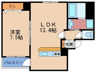 デセンテ北梅田の物件間取画像